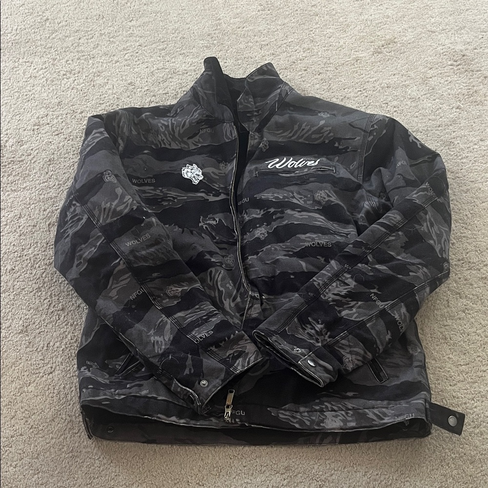 Darc Sport Black and Gray Camo Puffer Jacket
